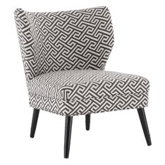 Black and Grey Geometric Pattern Chair Image