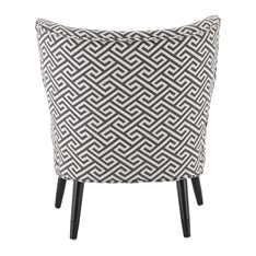 Black and Grey Geometric Pattern Chair Image