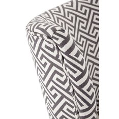 Black and Grey Geometric Pattern Chair Image