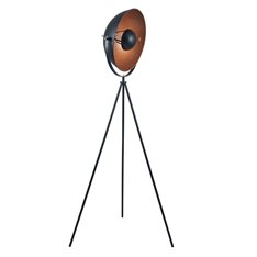 Black and Copper Tripod Floor Lamp Image