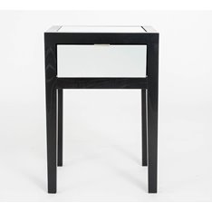 Black and Silver Bedside Table Image