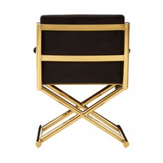 Black & Gold Velvet Directors Chair Image