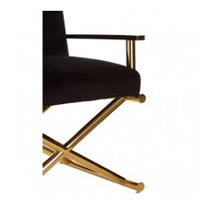 Black & Gold Velvet Directors Chair Image