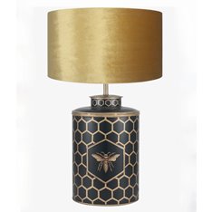 Black Honeycomb Lamp with Shade Image