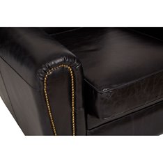 Black Leather Club Armchair  Image