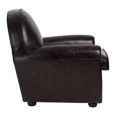 Black Leather Club Armchair  Image