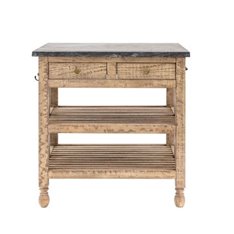 Black Marble Top Kitchen Island