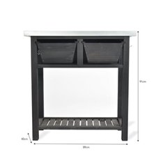 Black metal Top Potting Bench Image