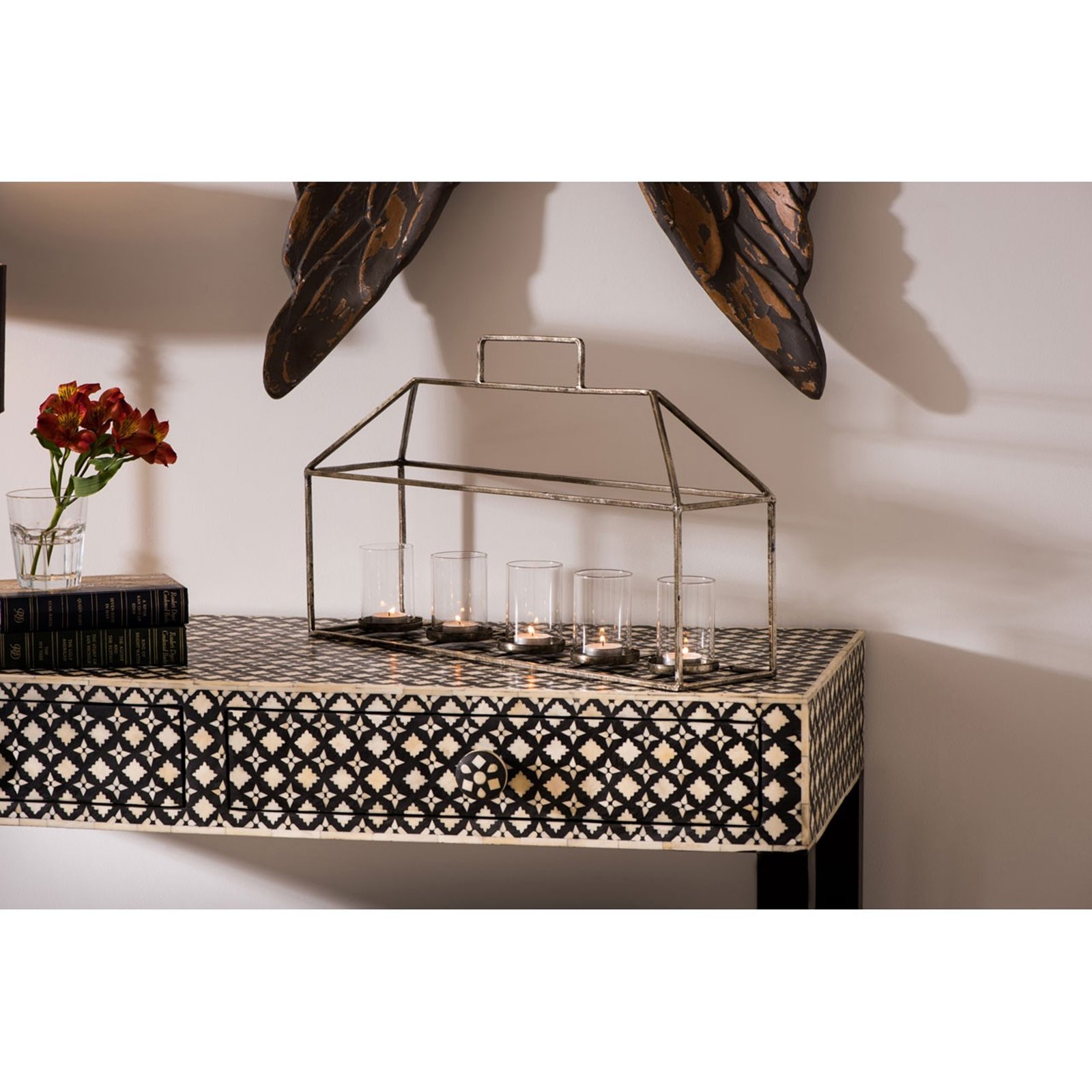 Black Mother of Pearl Console Table Image
