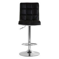 Chelsea Black Linen Bar Stool Image