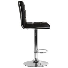 Chelsea Black Linen Bar Stool Image