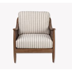 Black Ticking Rattan Armchair Image