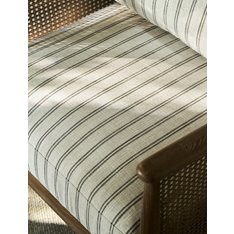 Black Ticking Rattan Armchair Image