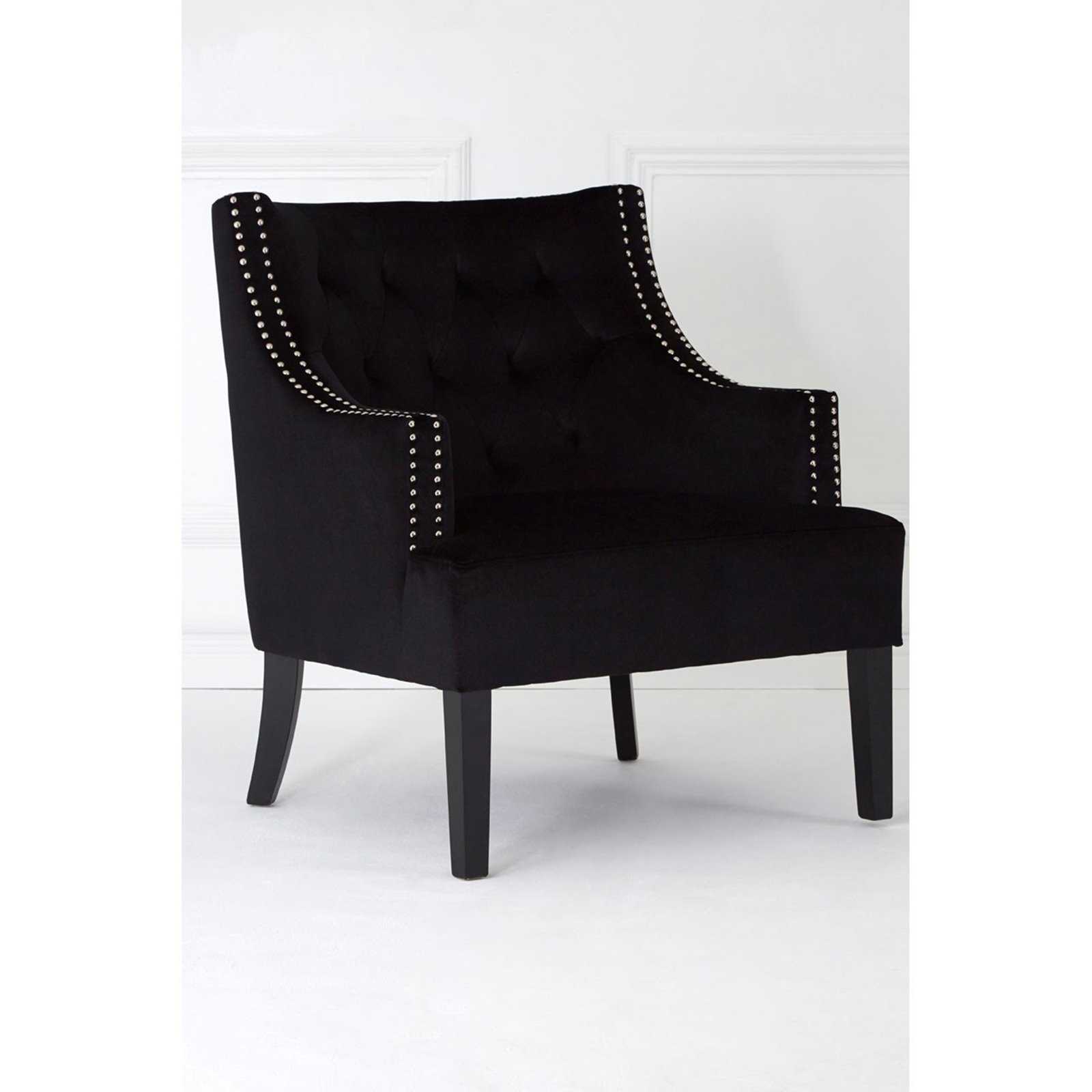 black armchair
