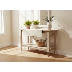 Bleached Mahogany Classic Slim Colonial Hall Table  Image