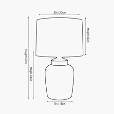 Blue and White Fishes Ceramic Lamp & Shade Image