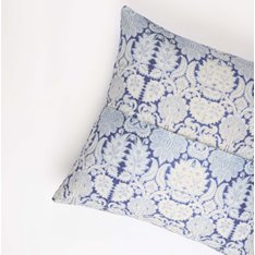 Blue and white Floral Cushion Image