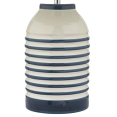 Blue and White Stripe Table Lamp Image