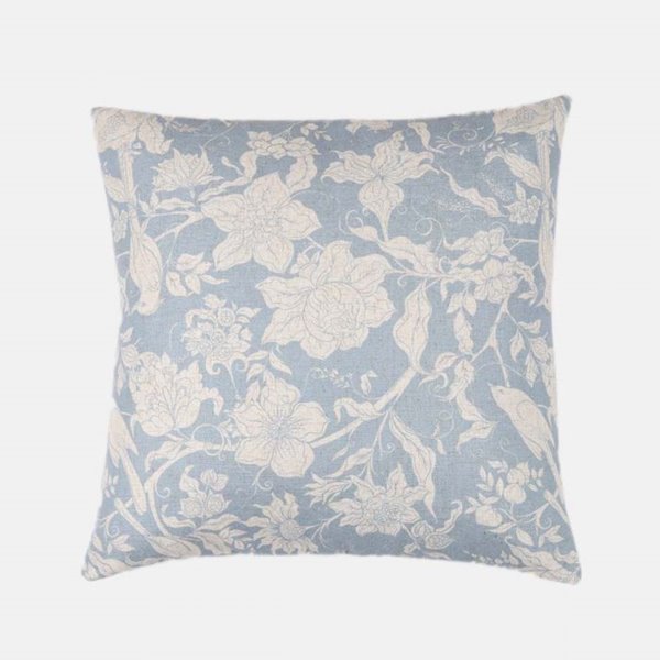 Blue Bird and Flower Cushion