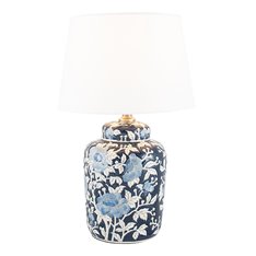 Blue Floral Ceramic Lamp & Shade Image