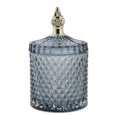Blue & Gold Top Glass Storage Jar Image