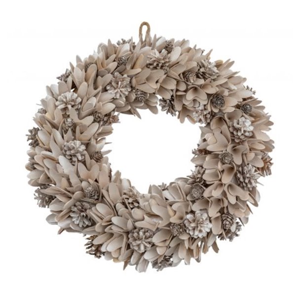 Blush Felt and Jute Christmas Wreath