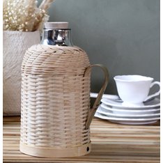 Braided Bamboo natural Thermos Flask