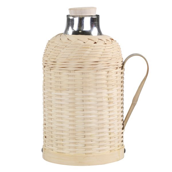 Braided Bamboo natural Thermos Flask