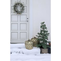 Brass Christmas Fir Cone - Large Image