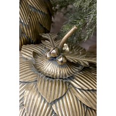 Brass Christmas Fir Cone - Large Image