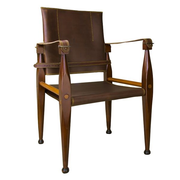 Bridle Leather Campaign Chair 