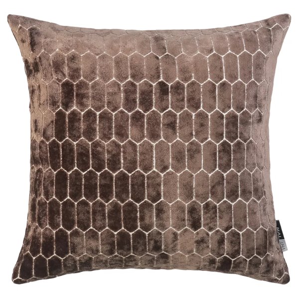 Brown Velvet Honeycomb cushion 