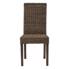 Brown Woven Rattan Dining Chair Image