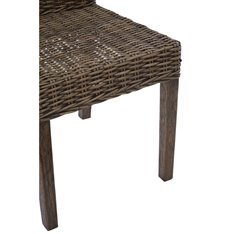 Brown Woven Rattan Dining Chair Image