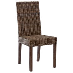 Brown Woven Rattan Dining Chair Image