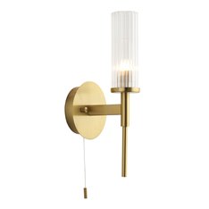 Brushed Brass and Glass Wall Light Image