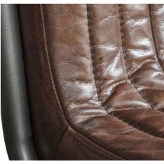 Buffalo Ribbed Leather Dining Chair  Image