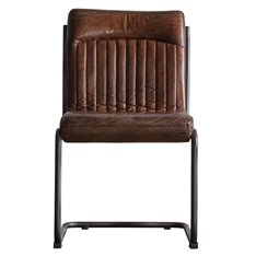 Buffalo Ribbed Leather Dining Chair  Image