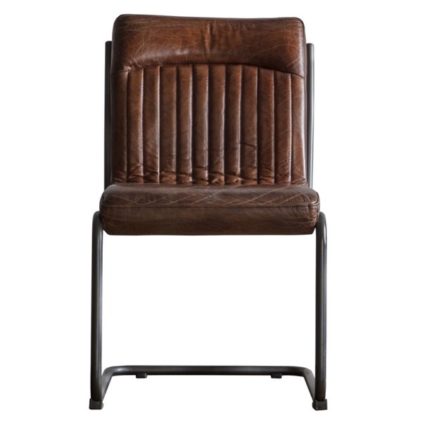 Buffalo Ribbed Leather Dining Chair 