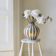 Camel Stripe Bulbous Vase Image
