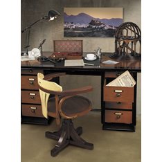 Captains Desk Black & Honey Image