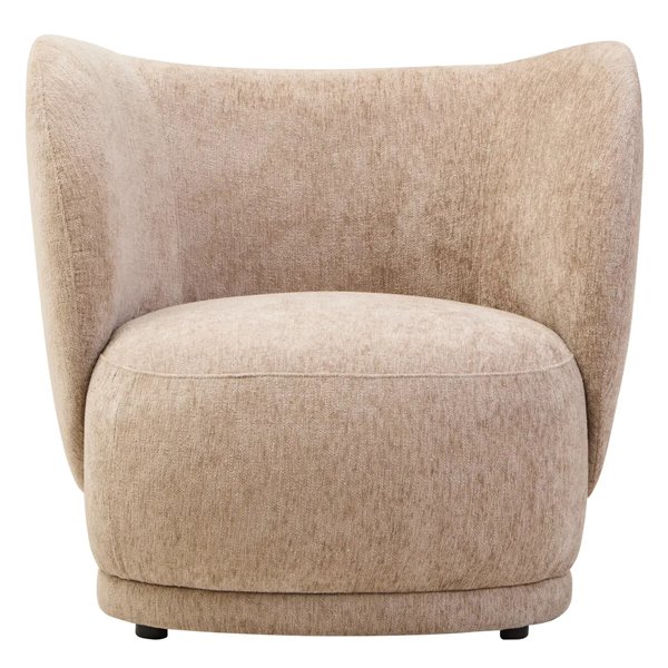 Caramel Chenille Curved Chair