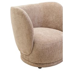 Caramel Chenille Curved Chair Image