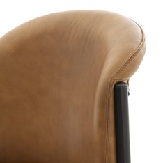 Caramel Leather Contemporary Dining Chair  Image