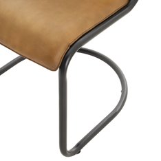 Caramel Leather Contemporary Dining Chair  Image