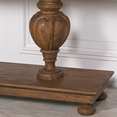 Cedar Wood Pedestal Console Table Image