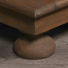 Cedar Wood Pedestal Console Table Image