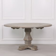 Cedar Wood Round Dining Table Image