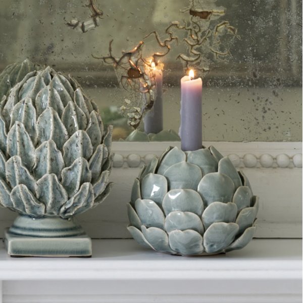 Ceramic Artichoke Candle Holder