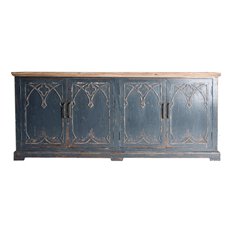 Charcoal Blue Grey gothic cabinet Image